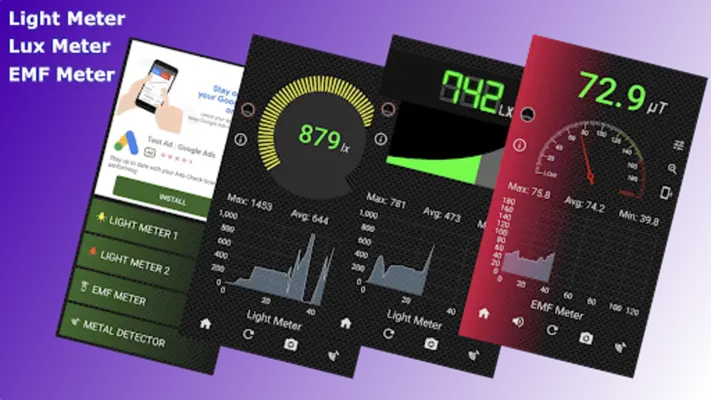 Light Meter - Lux, EMF Meter android App screenshot 6